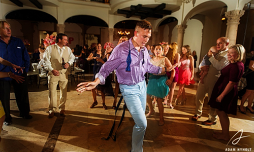 Guests Dancing at a Reception at The Bell Tower on 34th