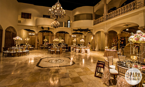 Ballroom Set for Reception at The Bell Tower on 34th