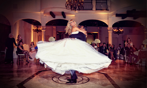 Bride Twirling on the Dance Floor at The Bell Tower on 34th